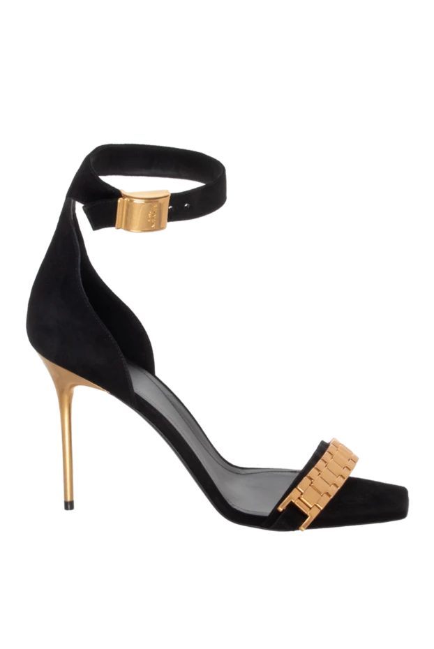 Balmain woman black suede sandals for woman купить с ценами и фото 170866 - photo 1