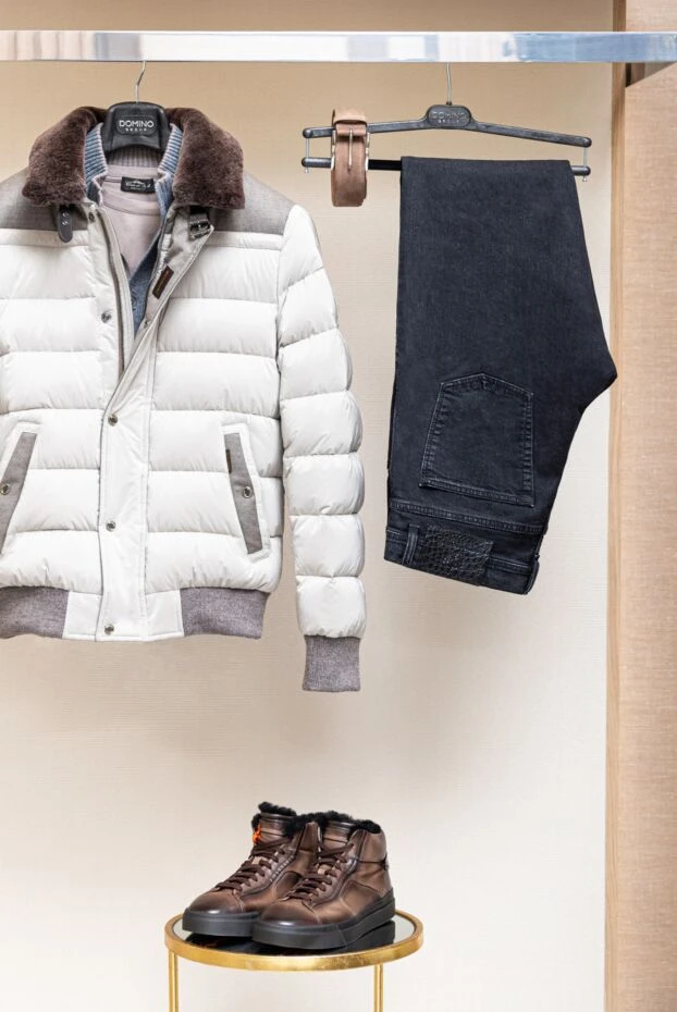 Moorer пуховик мужской из полиамида и полиэстера белый 170895 - фото 3