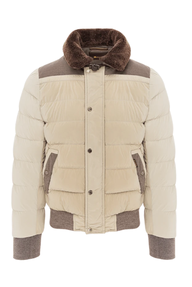 Men's down jacket made of polyamide and polyester green - photo 1