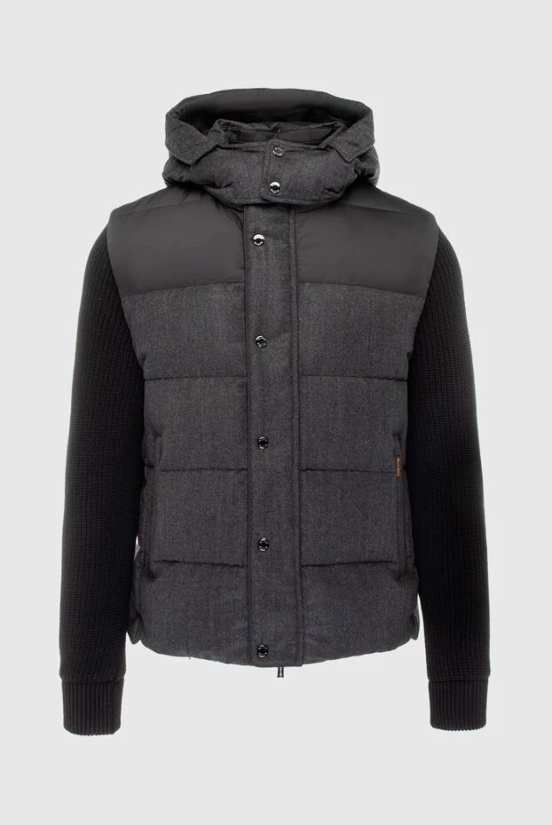 Moorer man down jacket men's black wool купить с ценами и фото 170906 - photo 1