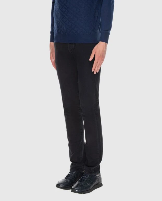 Jacob Cohen чёрные джинсы с фирменной фурнитурой и лаконичным дизайном
 170940 - фото 3