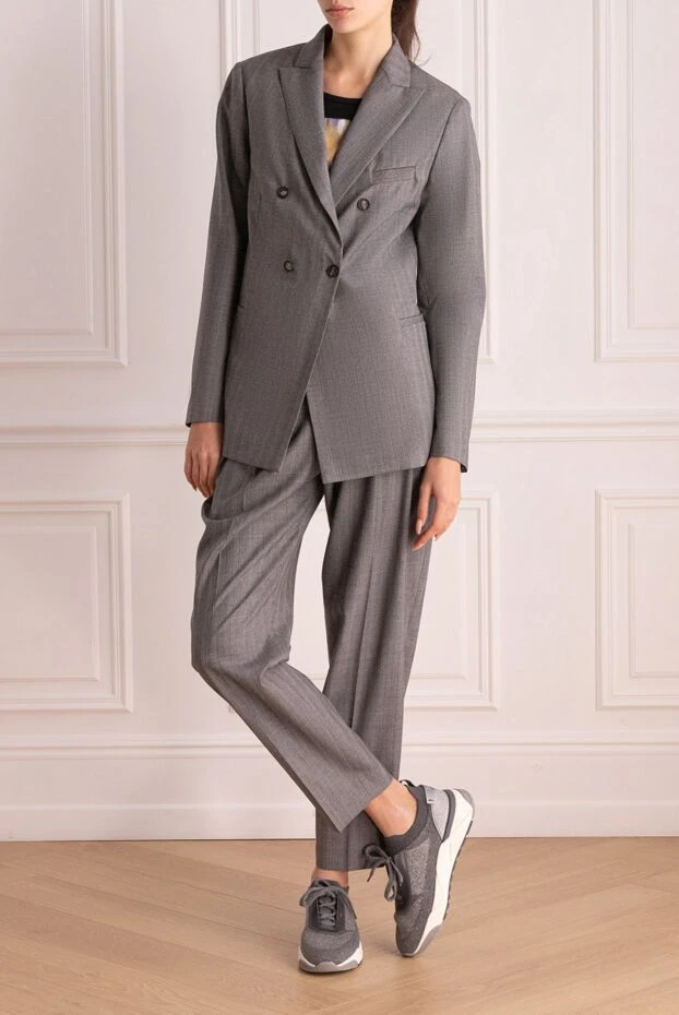 Fabiana Filippi woman trouser suit gray for women купить с ценами и фото 170947 - photo 2