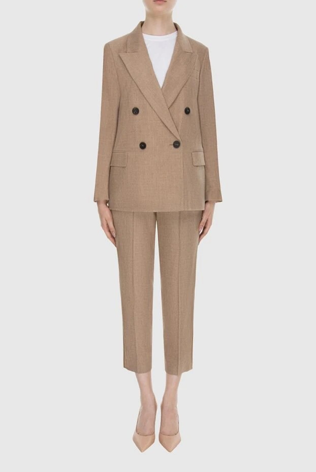 Peserico woman beige women's trouser suit купить с ценами и фото 170952 - photo 2