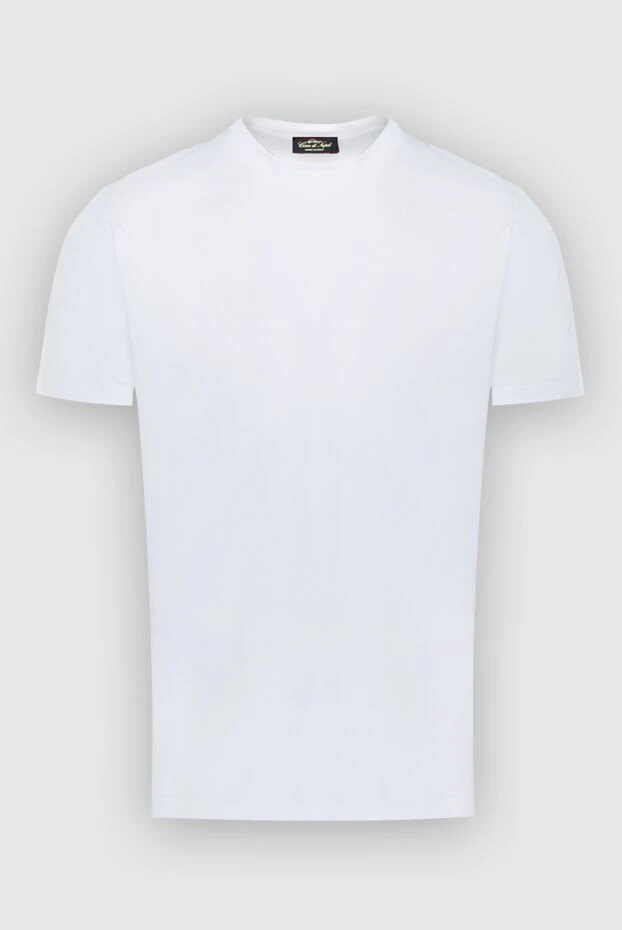 Cesare di Napoli man white cotton and elastane t-shirt for men купить с ценами и фото 170960 - photo 1