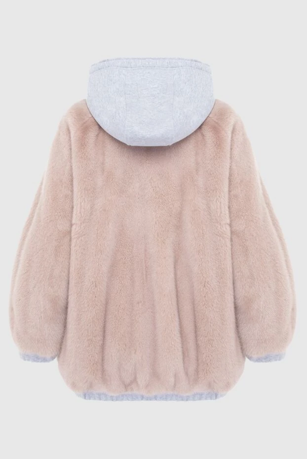 Blancha double-sided women's pink fur jacket with a hood 170971 - photo 2