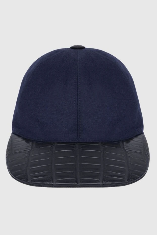 Cesare di Napoli man blue alligator cap for men купить с ценами и фото 170989 - photo 1