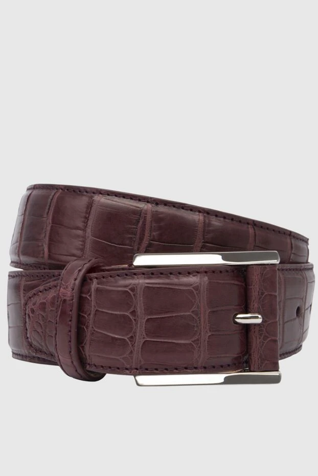 Cesare di Napoli man red crocodile leather belt for men купить с ценами и фото 170997 - photo 1