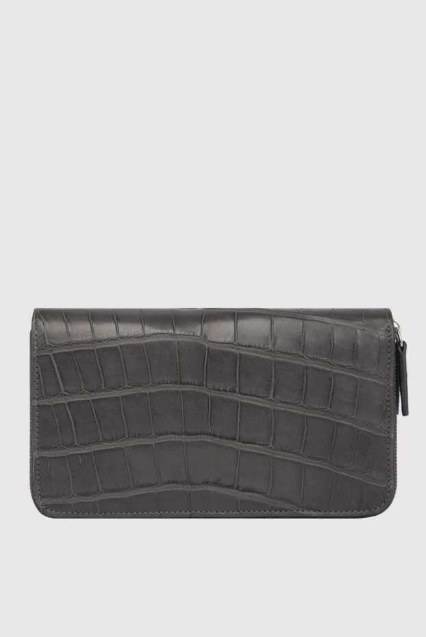 Cesare di Napoli man men's gray alligator leather clutch купить с ценами и фото 171010 - photo 1