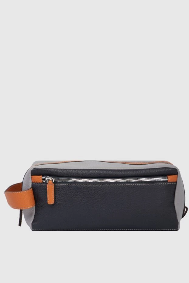 Cesare di Napoli man black calfskin cosmetic bag купить с ценами и фото 171049 - photo 1