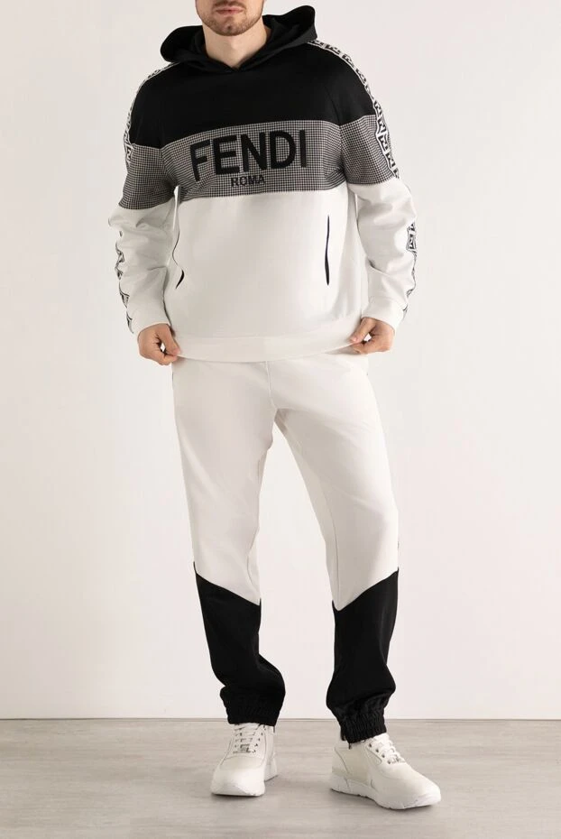 Fendi man men's sports suit made of cotton and polyester, white купить с ценами и фото 171084 - photo 2