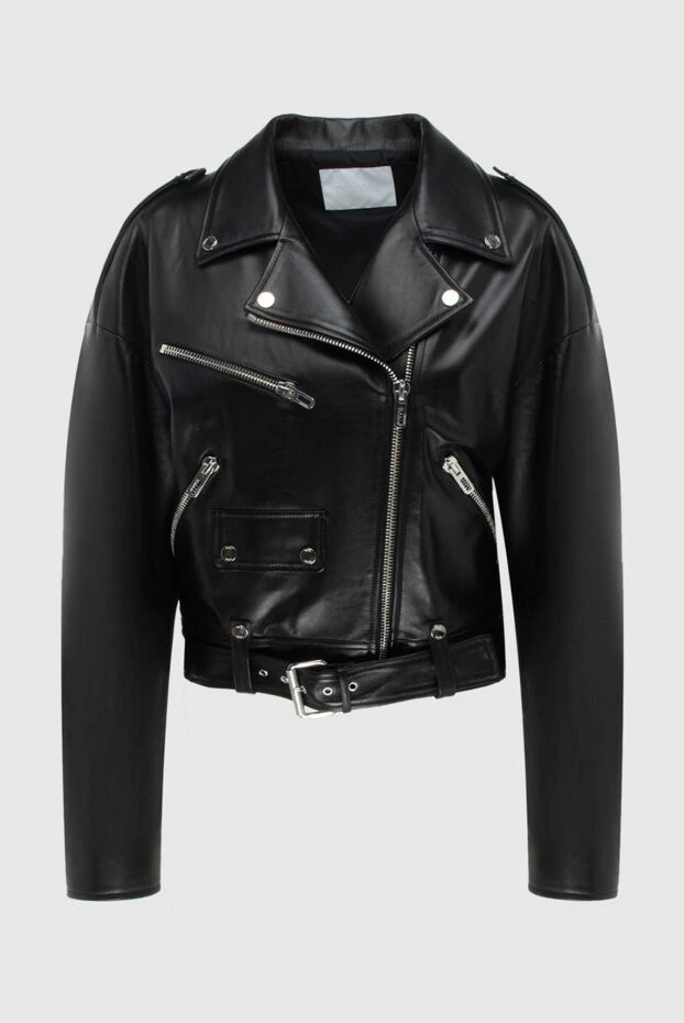 DROMe woman black leather jacket for women купить с ценами и фото 171121 - photo 1