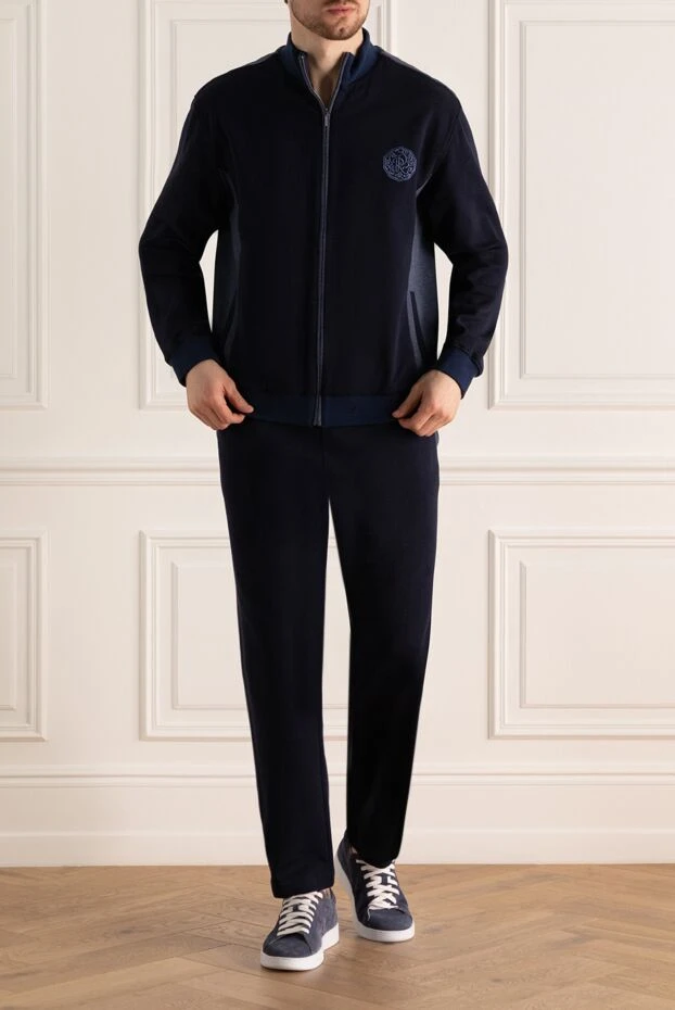 Roger Pinault man men's cotton sports suit, blue купить с ценами и фото 171130 - photo 2