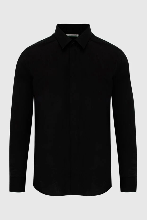 Saint Laurent man men's black cotton shirt купить с ценами и фото 171131 - photo 1