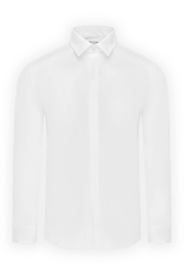 Saint Laurent man white cotton shirt for men купить с ценами и фото 171132 - photo 1