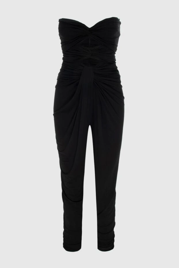 Saint Laurent woman women's black viscose jumpsuit купить с ценами и фото 171135 - photo 1