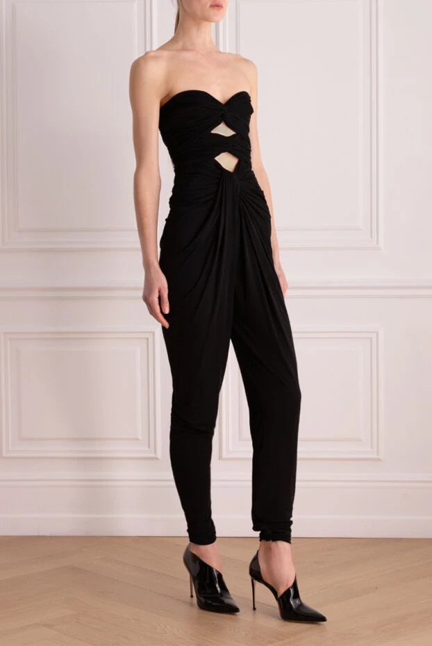 Saint Laurent black viscose jumpsuit for women 171135 - photo 3