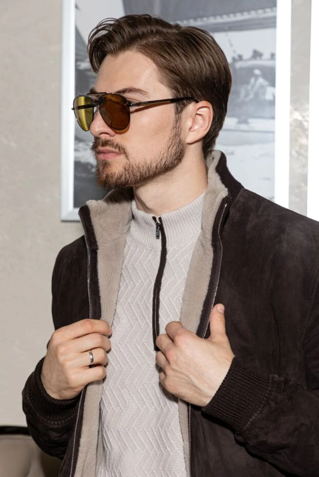 Zilli тройер из кашемира белого цвета с рельефной вязкой и контрастной молнией 171165 - фото 2