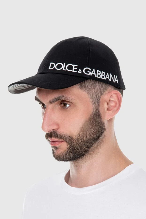 Dolce & Gabbana man cap made of cotton and wool black for men купить с ценами и фото 171195 - photo 2