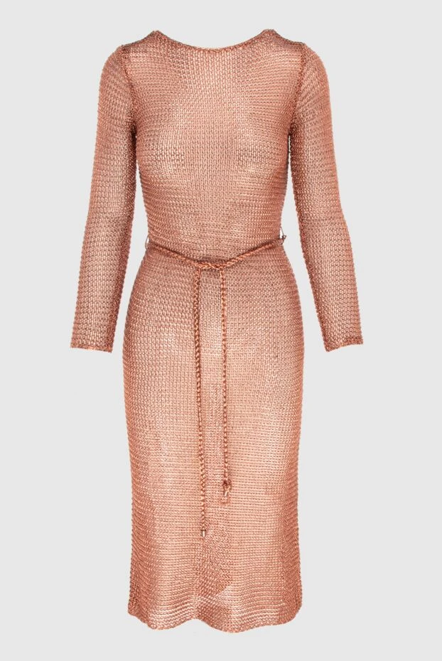 Brown women's dress from the district and fiber - photo 1