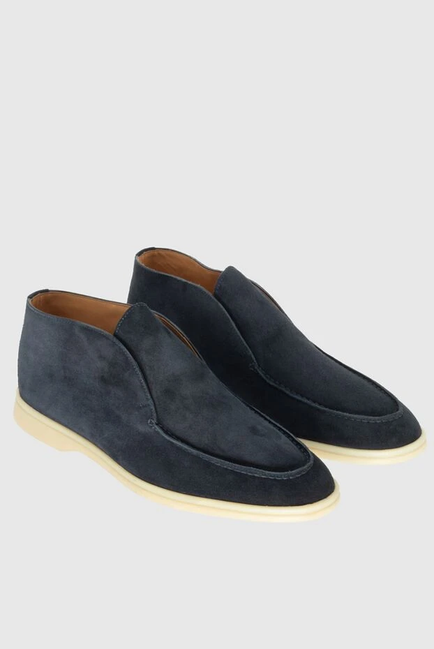 Il Gergo dark blue suede loafers with soft piping and light sole
 171204 - photo 3