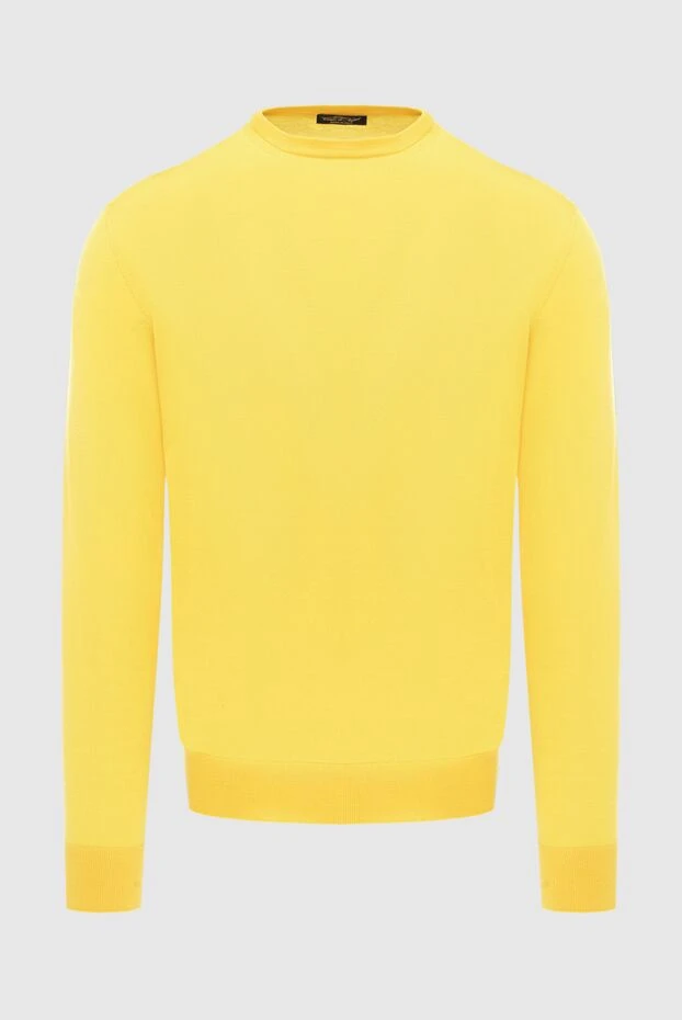 Cesare di Napoli man wool jumper yellow for men купить с ценами и фото 171221 - photo 1