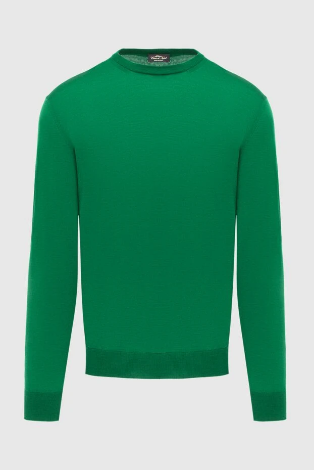 Cesare di Napoli man wool jumper green for men купить с ценами и фото 171229 - photo 1