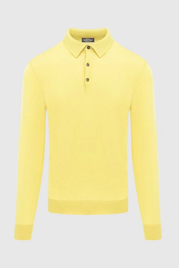 Cesare di Napoli man wool long sleeve polo yellow for men купить с ценами и фото 171232 - photo 1