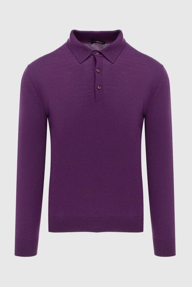 Cesare di Napoli man wool long sleeve polo violet for men купить с ценами и фото 171239 - photo 1