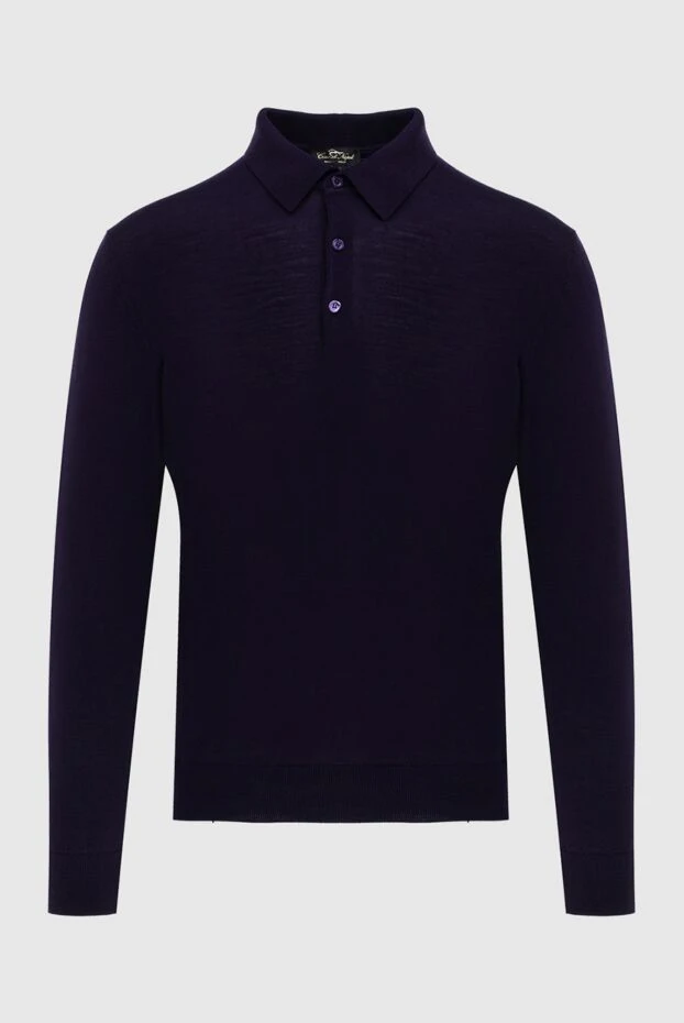 Cesare di Napoli man wool long sleeve polo violet for men купить с ценами и фото 171242 - photo 1