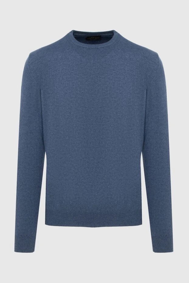 Cesare di Napoli man wool and cashmere jumper blue for men купить с ценами и фото 171257 - photo 1