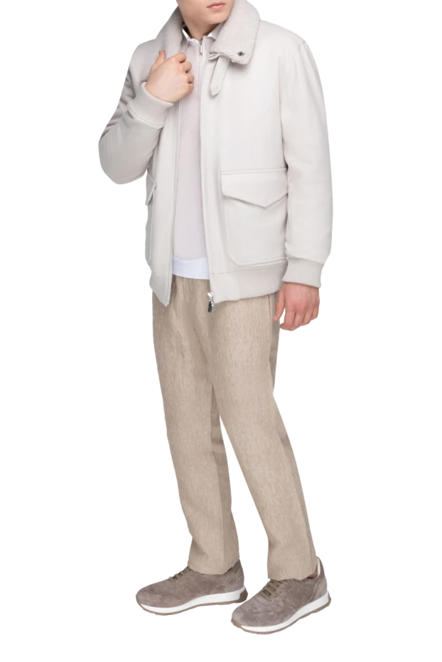 Gran Sasso man wool bomber white for men купить с ценами и фото 171260 - photo 2