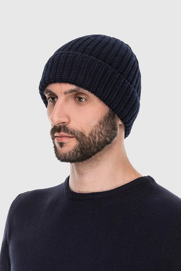 Gran Sasso man blue wool hat for men купить с ценами и фото 171287 - photo 2