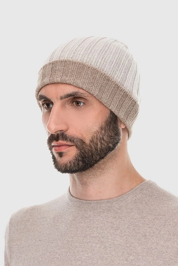 Gran Sasso man beige cashmere hat for men купить с ценами и фото 171288 - photo 2