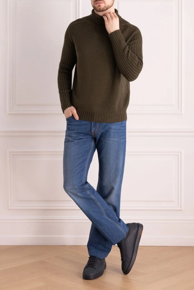 Gran Sasso man wool jumper green for men купить с ценами и фото 171293 - photo 2