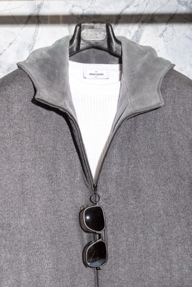 Gran Sasso джемпер из шерсти, кашемира и вискозы белый мужской 171302 - фото 2