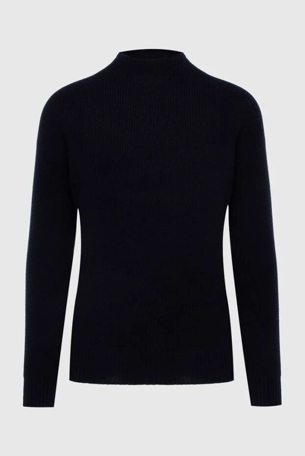 Gran Sasso man men's jumper with a high stand-up collar made of wool, black купить с ценами и фото 171304 - photo 1