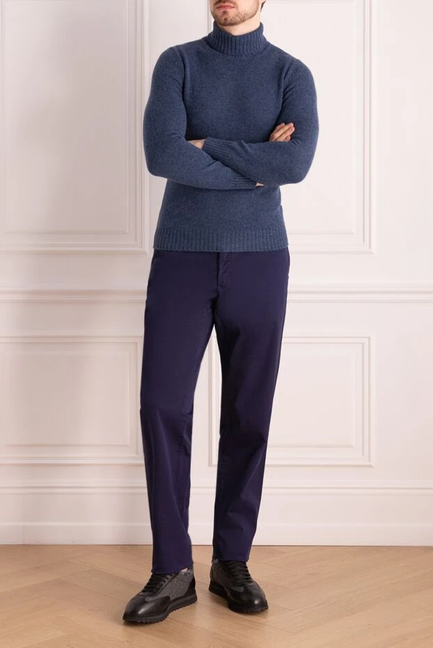 Gran Sasso man blue wool jumper for men купить с ценами и фото 171309 - photo 2