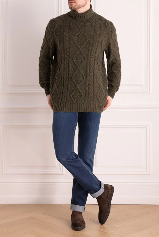 Gran Sasso man wool jumper green for men купить с ценами и фото 171325 - photo 2