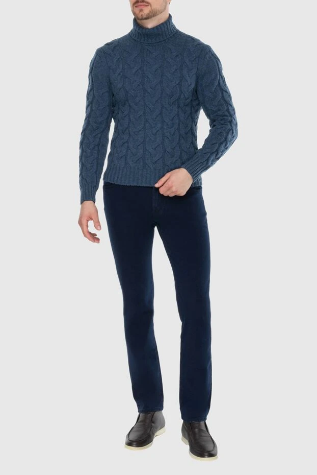 Gran Sasso man wool jumper blue for men купить с ценами и фото 171345 - photo 2