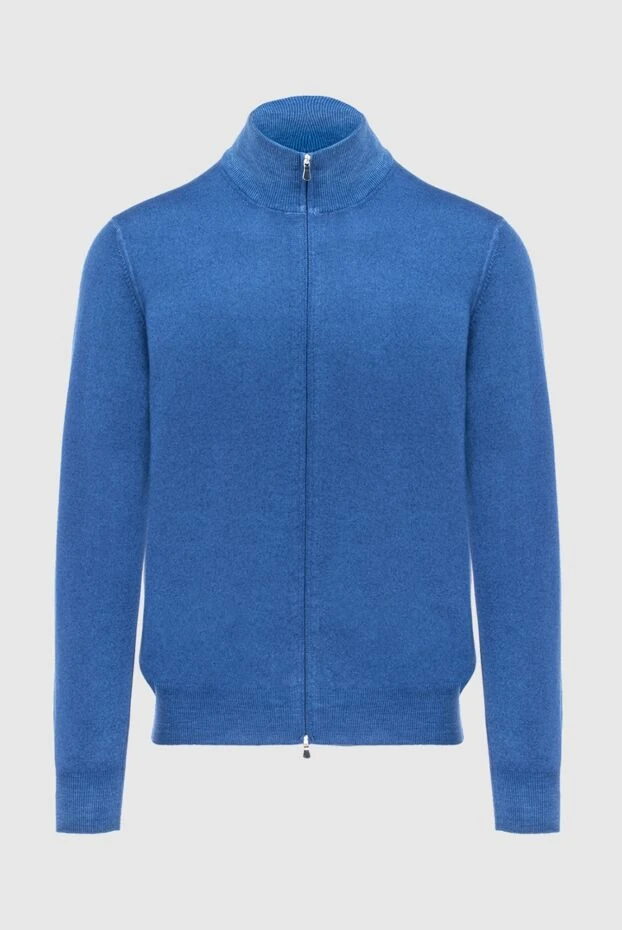 Gran Sasso man blue wool cardigan for men купить с ценами и фото 171361 - photo 1