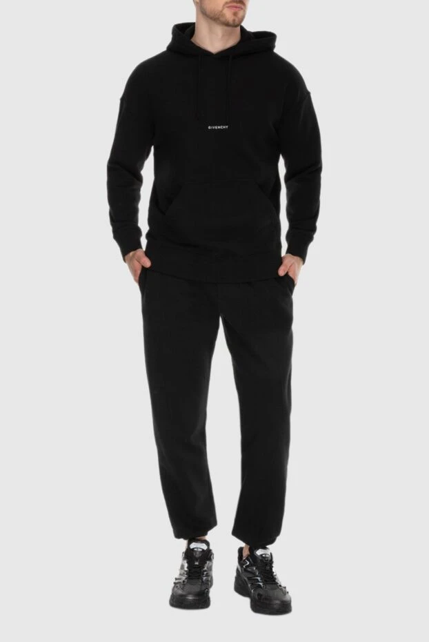 Dior man men's sports trousers made of cotton and wool, black купить с ценами и фото 171373 - photo 2