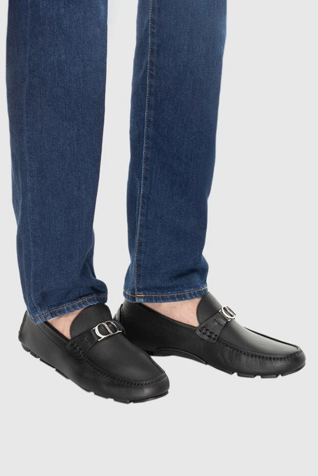 Dior man men's black leather moccasins купить с ценами и фото 171382 - photo 2