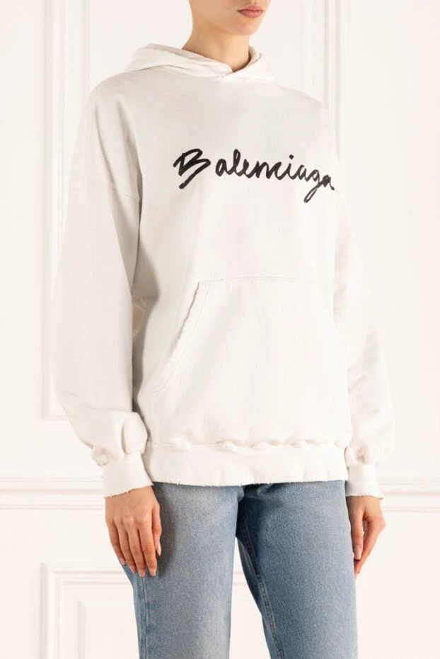 Balenciaga woman women's pink hoodie with logo 180456 - photo 3