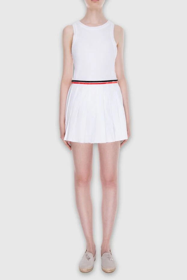 Miu Miu woman white cotton and polyester skirt for women купить с ценами и фото 171425 - photo 2