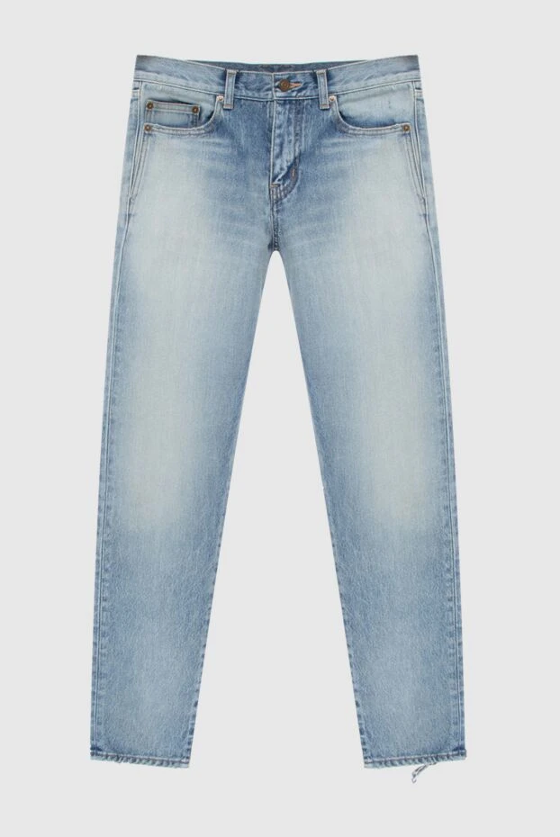 Saint Laurent woman blue cotton jeans for women купить с ценами и фото 171451 - photo 1