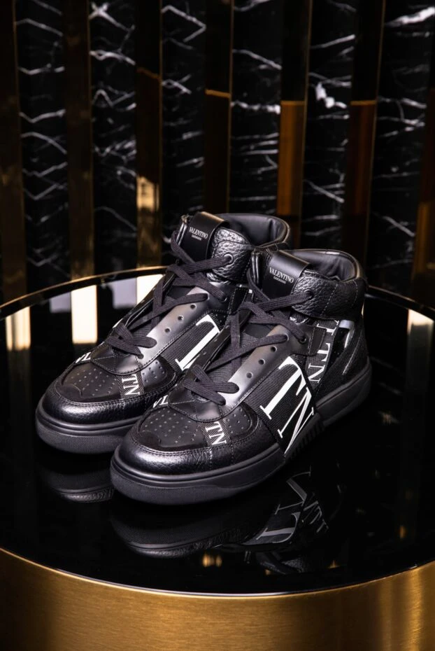 Valentino контрастты vltn логотипі және перфорациясы бар жоғары кроссовкалар
171460 - фото 2