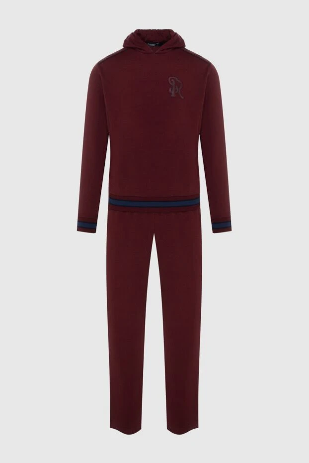 Спортивный костюм из хлопка бордовый с капюшоном
- фото 1