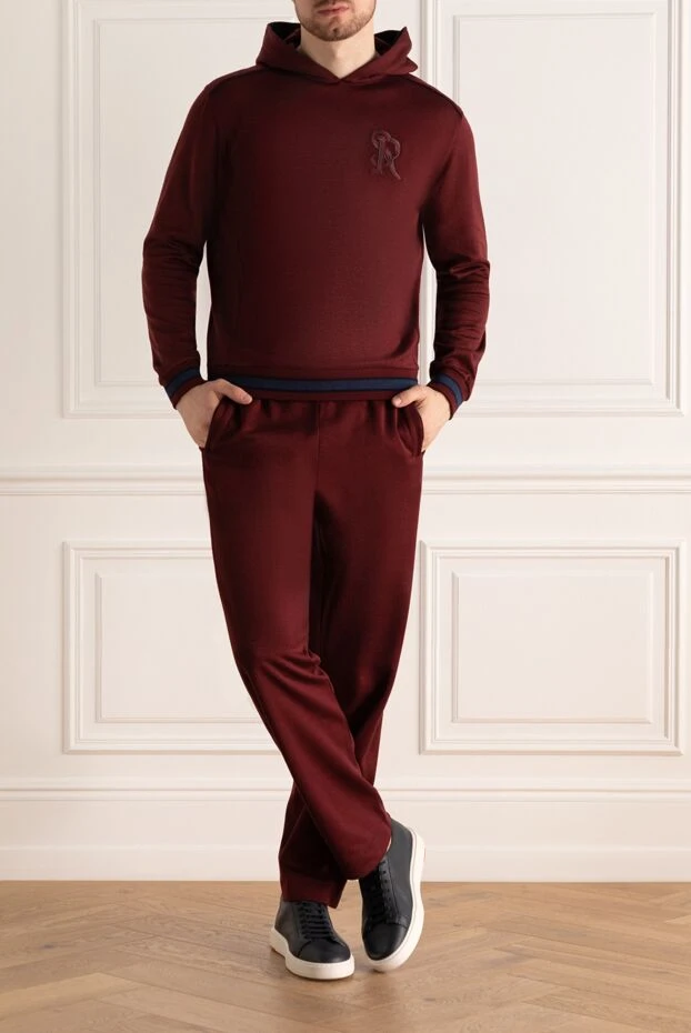 Stefano Ricci burgundy cotton tracksuit with a hood
 171472 - photo 3
