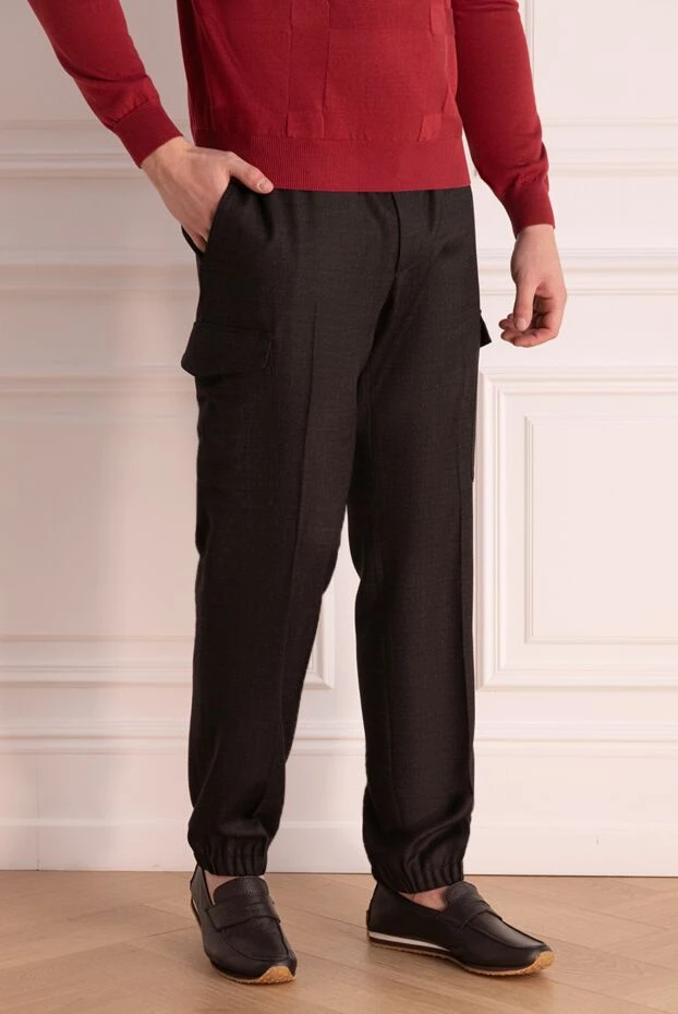 Stefano Ricci ерлерге арналған серпімді манжеттері бар жүк шалбары
 171478 - фото 3