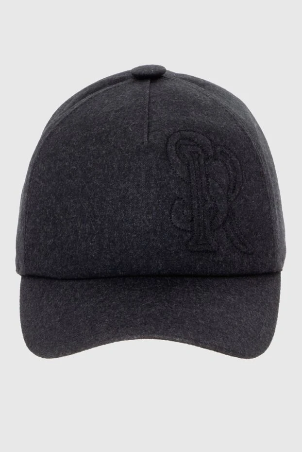 Stefano Ricci кепка из шерсти и кашемира серая мужская 171480 - фото 1